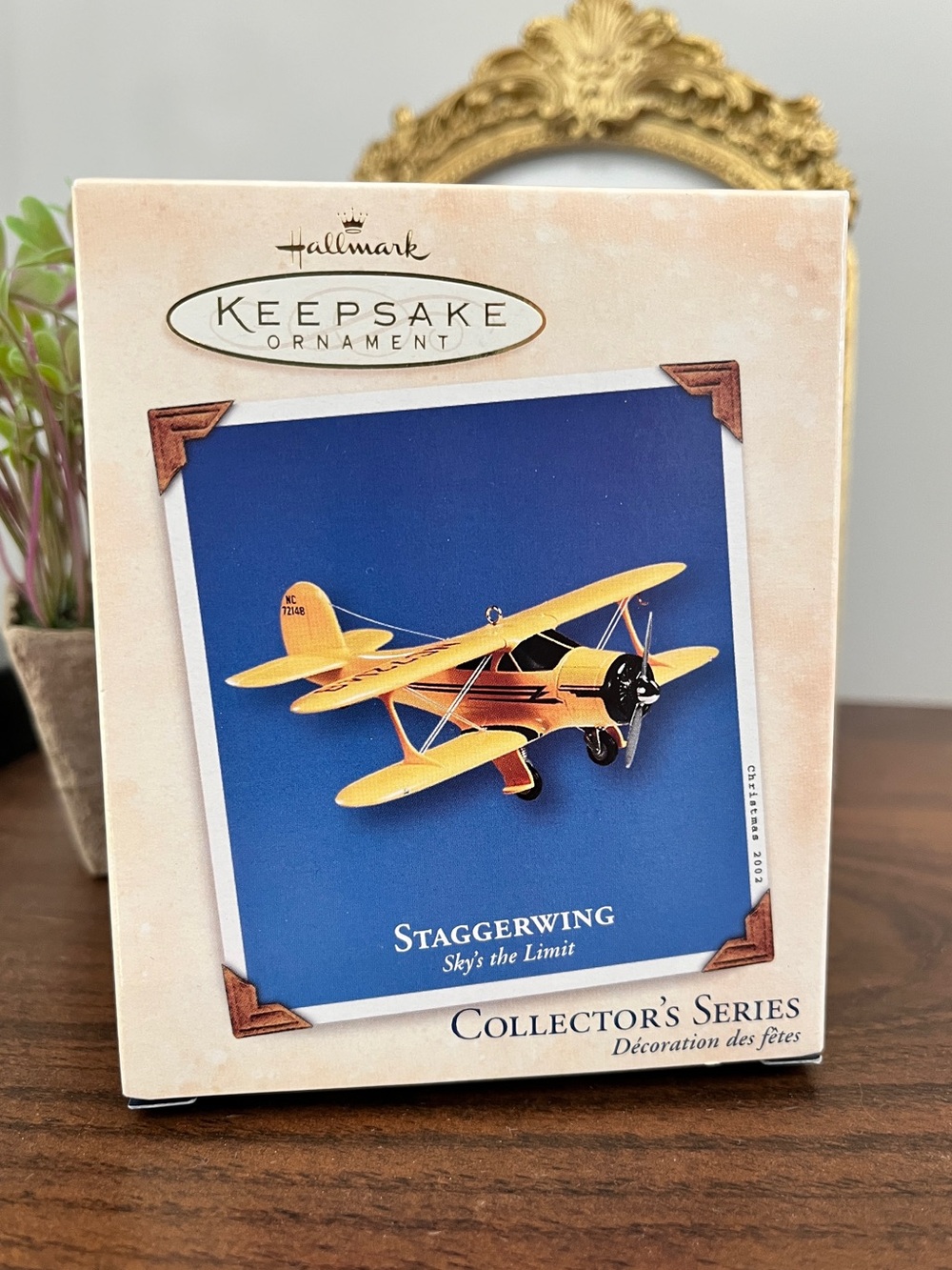2002 Hallmark "Sky's the Limit" #6 Staggerwing ornament (QX8093)